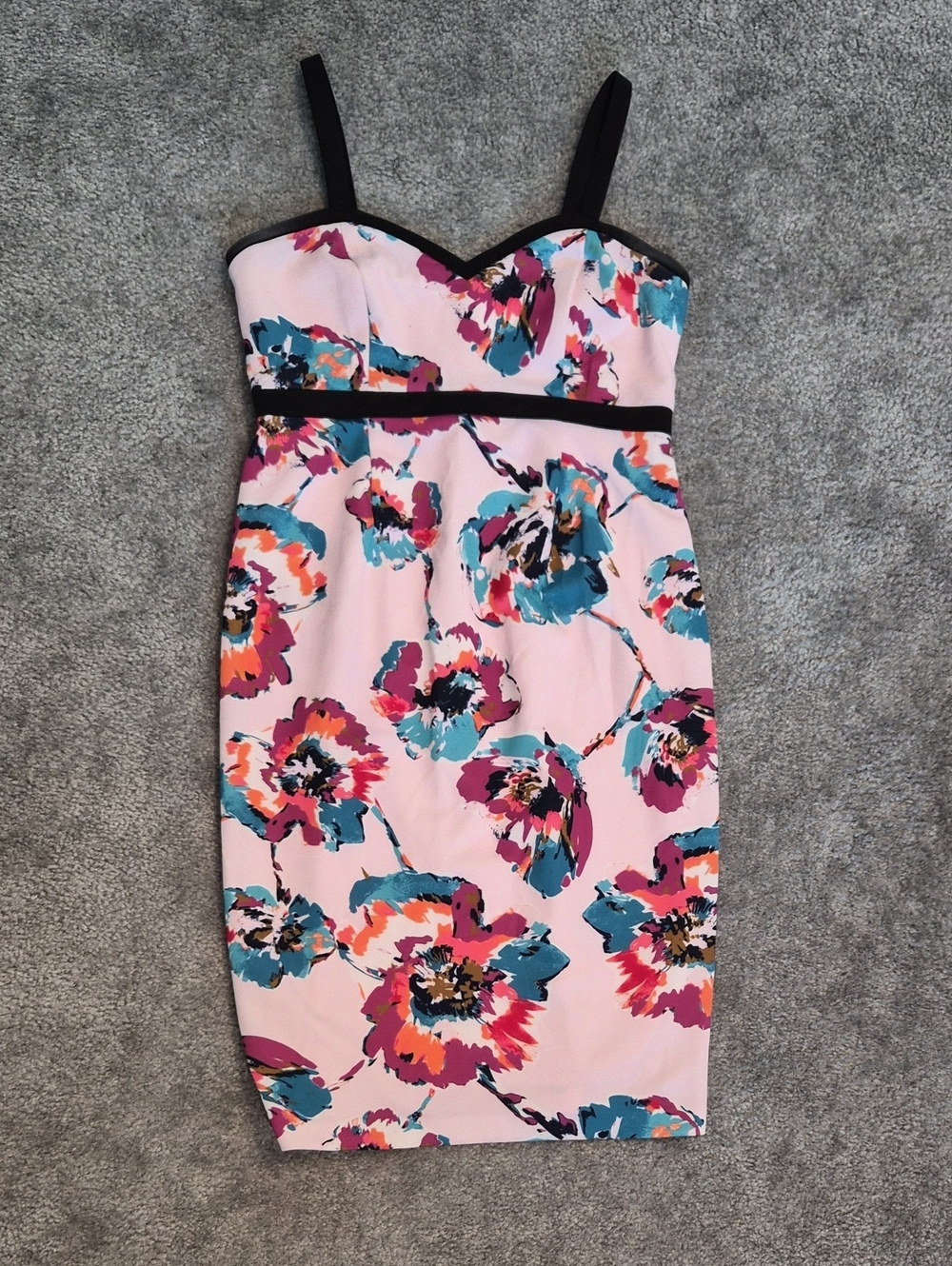 Maternity Floral Pink Strap Sheath Dress